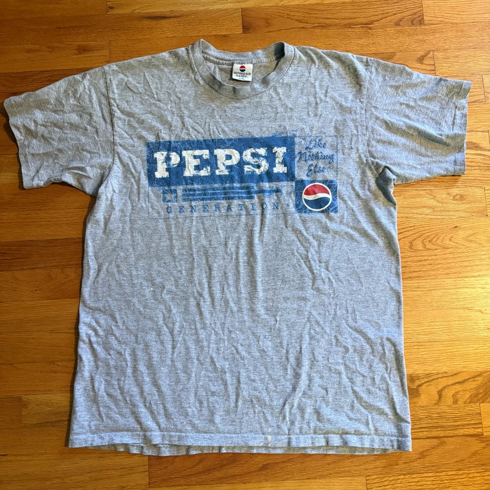 Vintage Nothing Else Is A Pepsi - Pepsi Generation Promo L/XL Gray Short Sleeve
